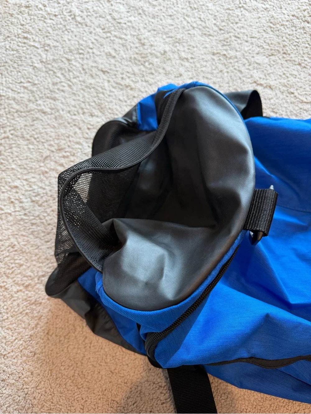 Nike Royal Blue Duffel Bag with White Swoosh
